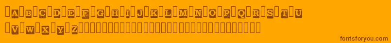 BlockLetters Demo Regular Font – Brown Fonts on Orange Background