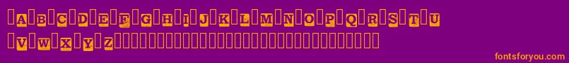 BlockLetters Demo Regular-fontti – oranssit fontit violetilla taustalla