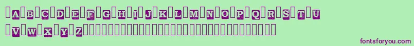 BlockLetters Demo Regular Font – Purple Fonts on Green Background