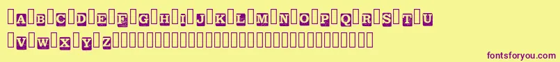 BlockLetters Demo Regular Font – Purple Fonts on Yellow Background