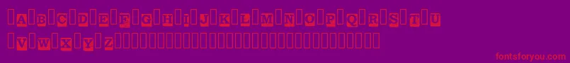 BlockLetters Demo Regular Font – Red Fonts on Purple Background