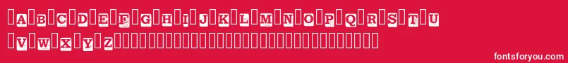BlockLetters Demo Regular Font – White Fonts on Red Background