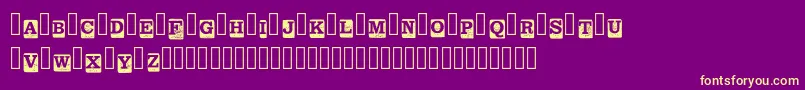 BlockLetters Demo Regular Font – Yellow Fonts on Purple Background