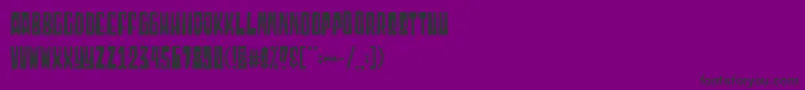 Blocky Demo-Schriftart – Schwarze Schriften auf violettem Hintergrund