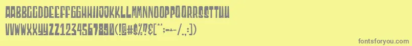 Blocky Demo Font – Gray Fonts on Yellow Background