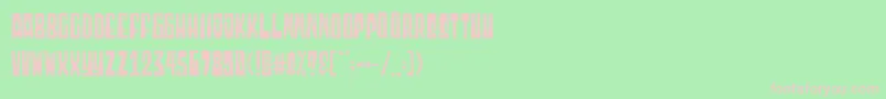 Blocky Demo Font – Pink Fonts on Green Background