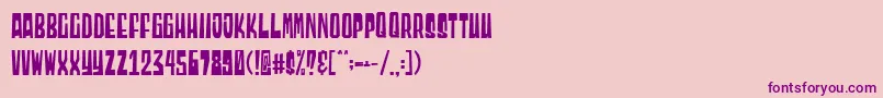 Blocky Demo Font – Purple Fonts on Pink Background