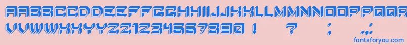 Saiba mais sobre a fonte BlockyLetters Fonte BlockyLetters – fontes azuis em um fundo rosa