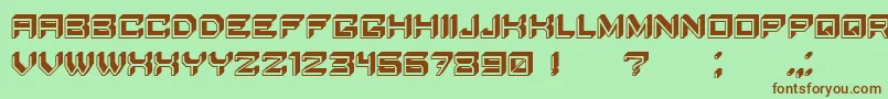 Saiba mais sobre a fonte BlockyLetters Fonte BlockyLetters – fontes marrons em um fundo verde