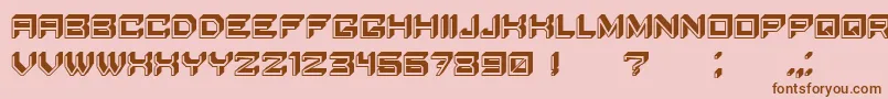 BlockyLetters Font – Brown Fonts on Pink Background