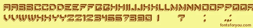 Шрифт BlockyLetters – коричневые шрифты на жёлтом фоне
