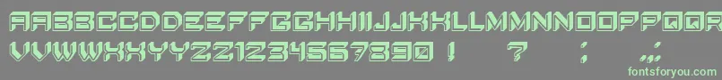BlockyLetters Font – Green Fonts on Gray Background