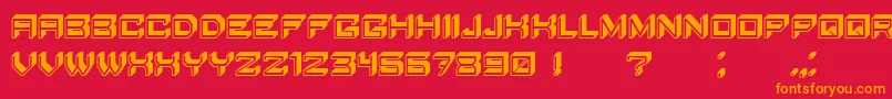 BlockyLetters Font – Orange Fonts on Red Background