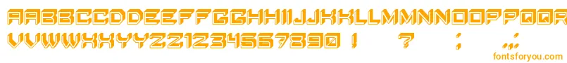 BlockyLetters Font – Orange Fonts on White Background