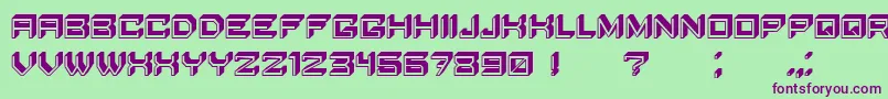 BlockyLetters Font – Purple Fonts on Green Background