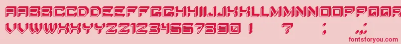 フォントBlockyLetters – ピンクの背景に赤い文字