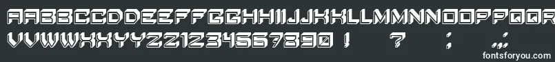 フォントBlockyLetters – 黒い背景に白い文字