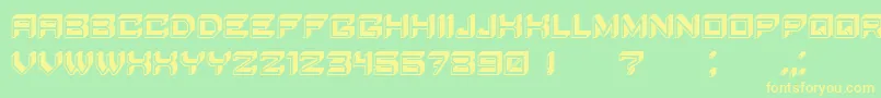 Fonte BlockyLetters – fontes amarelas em um fundo verde