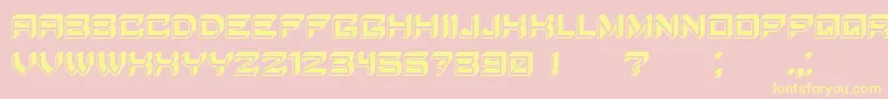 BlockyLetters Font – Yellow Fonts on Pink Background