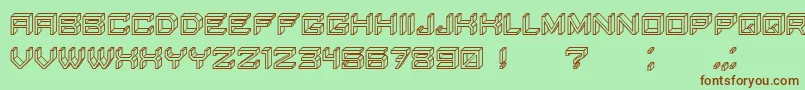 Шрифт BlockyLettersHollow – коричневые шрифты на зелёном фоне