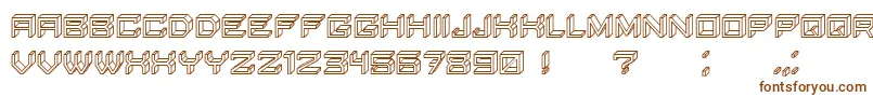 BlockyLettersHollow-Schriftart – Braune Schriften auf weißem Hintergrund