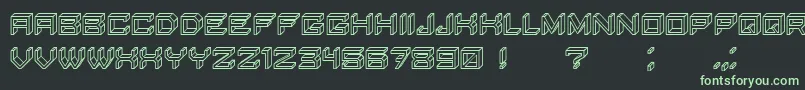 BlockyLettersHollow-Schriftart – Grüne Schriften auf schwarzem Hintergrund