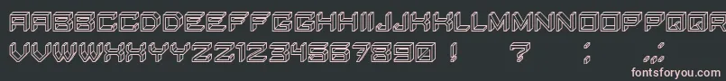Шрифт BlockyLettersHollow – розовые шрифты на чёрном фоне