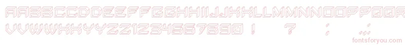 BlockyLettersHollow Font – Pink Fonts on White Background