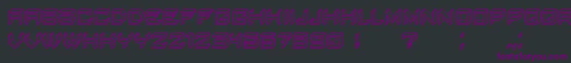 フォントBlockyLettersHollow – 黒い背景に紫のフォント