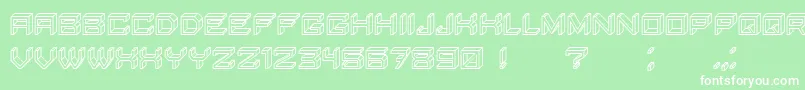 fuente BlockyLettersHollow – Fuentes Blancas Sobre Fondo Verde