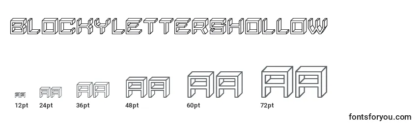 BlockyLettersHollow Font Sizes