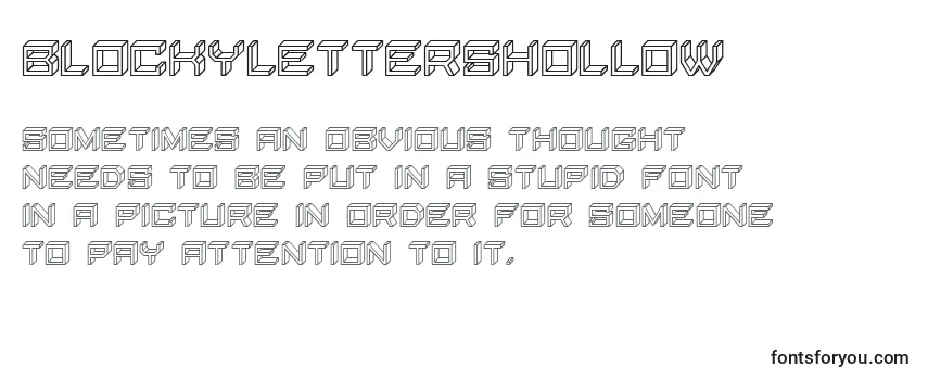 Шрифт BlockyLettersHollow