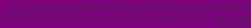 Eaglestrikeboldout Font – Black Fonts on Purple Background