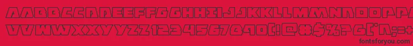 Eaglestrikeboldout Font – Black Fonts on Red Background