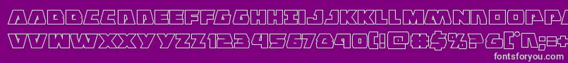 Eaglestrikeboldout Font – Green Fonts on Purple Background