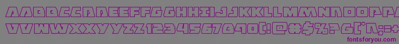 Eaglestrikeboldout Font – Purple Fonts on Gray Background