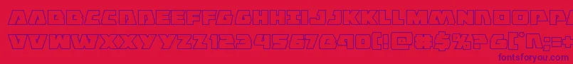 Eaglestrikeboldout Font – Purple Fonts on Red Background