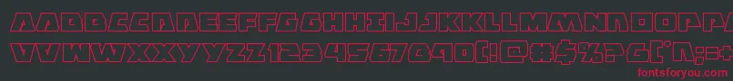 フォントEaglestrikeboldout – 黒い背景に赤い文字