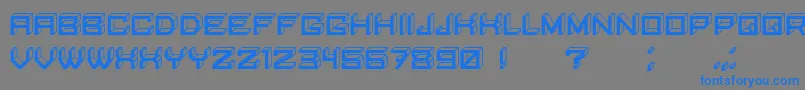 BlockyLettersInverted Font – Blue Fonts on Gray Background