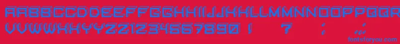 Więcej informacji o czcionce BlockyLettersInverted Czcionka BlockyLettersInverted – niebieskie czcionki na czerwonym tle
