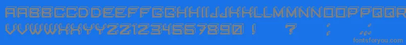 Шрифт BlockyLettersInverted – серые шрифты на синем фоне