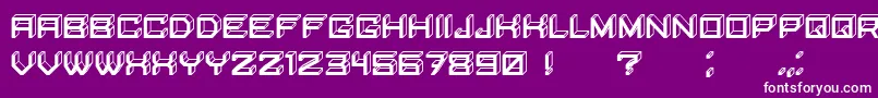 BlockyLettersInverted Font – White Fonts on Purple Background