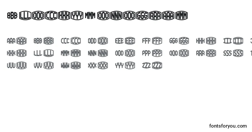 Schriftart BlockyMonogram – Alphabet, Zahlen, spezielle Symbole