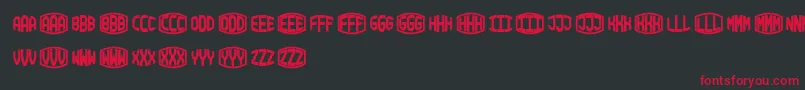 BlockyMonogram Font – Red Fonts on Black Background