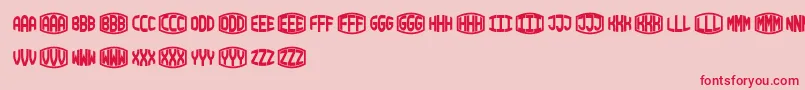 BlockyMonogram Font – Red Fonts on Pink Background