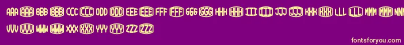 BlockyMonogram Font – Yellow Fonts on Purple Background