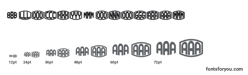 BlockyMonogram Font Sizes