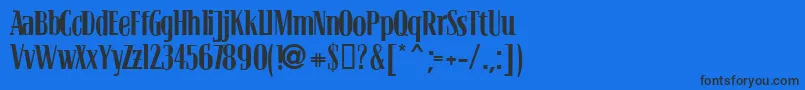 BLOCRG   Font – Black Fonts on Blue Background