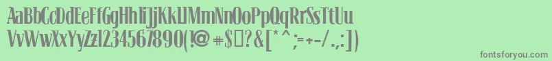 Шрифт BLOCRG   – серые шрифты на зелёном фоне