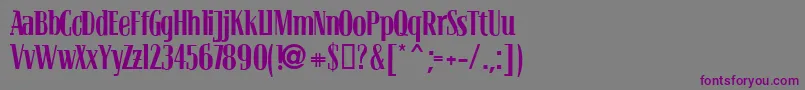 Шрифт BLOCRG   – фиолетовые шрифты на сером фоне
